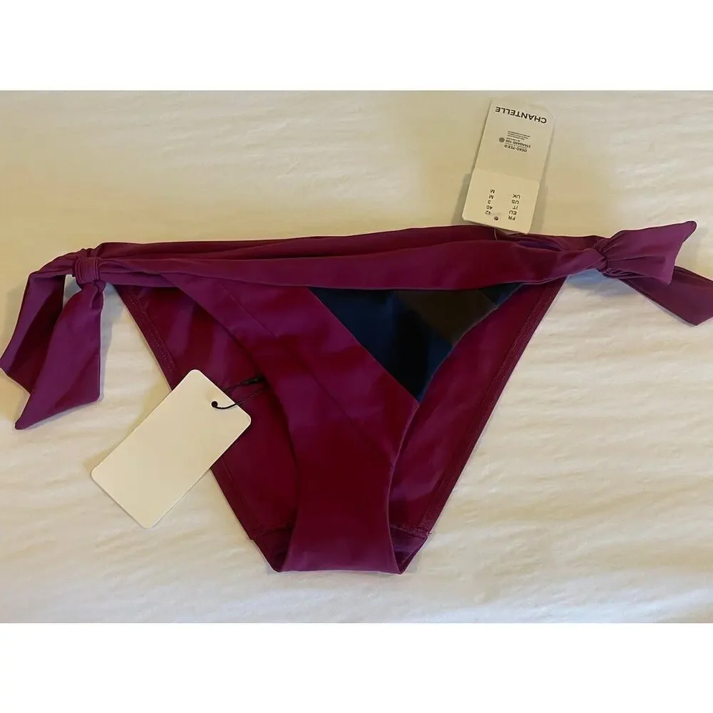 NWT: Chantelle Purple Berry Magenta Wine color Bikini Bottom Size M